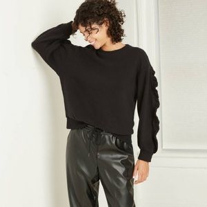 NWOT Ruffle Sleeve Sweatshirt